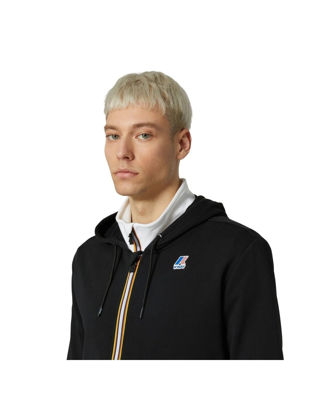 K-Way Le Vrai Arnel Black Poly/Cotton Hoodie Small